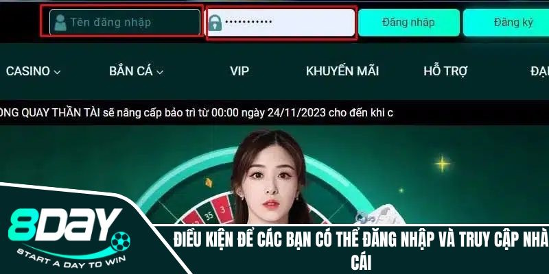 Cách đăng nhập 8Day chi tiết nhất